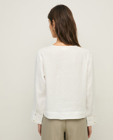 Camicia di canapa a maniche lunghe
