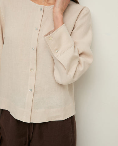 Camicia di canapa a maniche lunghe