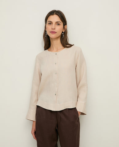Camicia di canapa a maniche lunghe