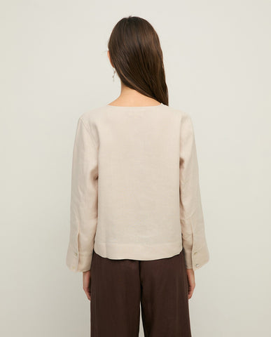 Camicia di canapa a maniche lunghe