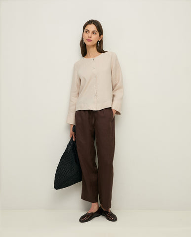 Camicia di canapa a maniche lunghe