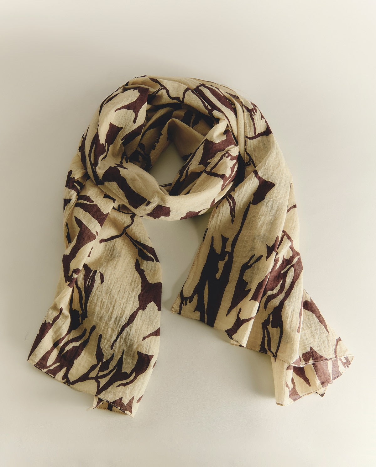 Foulard in cotone con stampa floreale