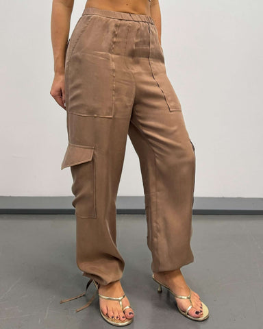 PANTALONE CARGO SATINATO