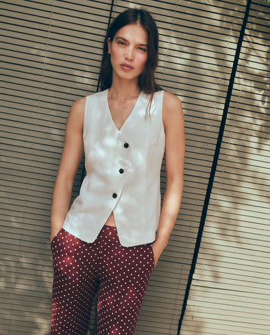 Pantaloni fluidi a pois