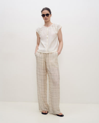 Pantaloni a quadri larghi