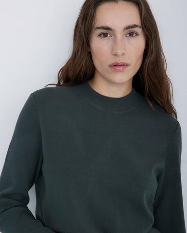 Maglione oversize in maglia verde
